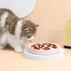 Fun Cat Catch Interactive Bloat Stop Bowl Food Dish Slow Feeder for Pet Kittens Anti Choking Slow Eating Diet Eating Habit