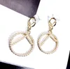 Boucles d'oreilles circulaires assorties avec tout, tempérament féminin, personnalité, perles géométriques simples, bijoux d'oreilles