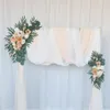 Dekorativa blommor 2 datorer Artificial Wedding Arch Kit Garlands Silk Rose Flower Welcome Sign Floral For Ceremony Party Decor