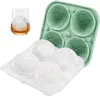 Silikonfotboll Ball Ice Cube Mold Novely Soccer Gifts For Game Day Whisky Cocktails Bourbon Craft Round Sphere Ice Maker