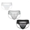 Underbyxor 3st sexiga gay trosor thong g-sträng jockstrap ultratunn nät transparent slip homme penis påse underkläder cuecas män trosor