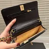 Calfskin Designer Woc Big And Small Gold Ball Women Cross Body Bag Gold/Silver Hardware Matelasse Chain Luxury Wallet Soft Leather And Quilt Shoulder Bag 20x12cm