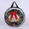Worki do przechowywania pojemnik na wieniec girlandy przezroczystą torbę na świąteczne okrągłe pudełka dekoracje świąteczne