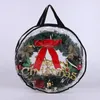 Sacs de rangement Guirlande Couronne Conteneur Sac Transparent Pour Boîtes Rondes De Noël Décorations De Vacances