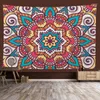 Wandtapijten Wandtapijt Wanddecoratie Vierkant Hippie Mandala Achtergrond Ruimte Planeet Bohemen Woonkamer Decoratie Hangdoek