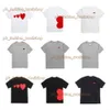 Commes des Garcon Jogar Mens Camiseta Designer Amor Casal Camisa Vermelho Commes Coração Mulheres Coração Vermelho Garcons Badge Des Quanlity Ts Algodão Cdg Bordado Manga Curta 471