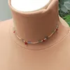 Pendants Lii Ji Natural Red Ruby With Labradorite Handmade Chain Necklace 38 3cm Gemstone Jewelry For Gift