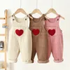 Yatfiml Childs Kids Pants 0-3yrs Boys Girls Ovanorals Corduroy Jumpsuits Romper Infant Clothing Outfits 240323