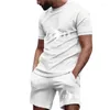 Chándales para hombres 2024 Conjunto de verano Ropa deportiva de moda Camiseta de manga corta Pantalones cortos deportivos Ropa casual para correr