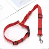 Dog Collars Comfortable Seat Belt For Car Safety Elastic Leash Adjustable Nylon Fabric Restraints Vehicle Durable