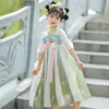 2023 Style Girls Hanfu Chinese Super Fairy Summer Dress Children Ancient Dance Costume Girl Traditionell 240321