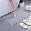 Bath Mats Rectangular Bathroom Anti-slip Mat Soft Shower Massage Rug Multi-suction Cup Quick Draining Non-slip Foot Pedal