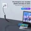 3A Kablo Hızlı Şarj Yayı Çekme Teleskopik Kablo Tipi C TO TO C TOP SAMSUNG XIAOMI OPPO HUAWEI USB C Araç Şarj Cable Perakende Paketi Yok