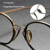 Montature per occhiali da sole MJIEDR 2024 Occhiali in titanio puro Telaio Uomo Donna Retro Occhiali rotondi Miopia Occhiali da vista Vintage Optical