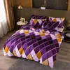 Set di biancheria da letto Set copripiumino geometrico scozzese sfumato nordico con federa Copripiumino moderno 220x240 king size senza lenzuolo