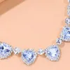 Choker Fonkelende Strass Hart Ketting Voor Vrouwen Elegante Bruiloft Onregelmatige Kristal Mode Kraag Sieraden Gift INS