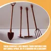 Garden Decorations 8st Miniature Tool Gardening Mini Tools Decor Metal