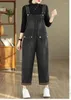 Women's Jeans Washed Distressed Denim Suspenders Overalls Loose Versatile Autumn And Winter Oversized Streetwear One-piece Pants Trend