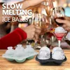 Silikonfotboll Ball Ice Cube Mold Novely Soccer Gifts For Game Day Whisky Cocktails Bourbon Craft Round Sphere Ice Maker