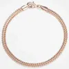 Link Bracelets 4mm Girls Womens Bracelet Chain 585 Rose Gold Color Braided Foxtail For Women Fashion Jewelry Drop LCB01