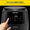 Air Fryers Digital Air Fryer 5 QT -размер домохозяйства One Touch Digital Control Preset Non Stick Dishamefore Component Автоматическое выключение Black Y240402