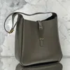 Дизайнерские сумки Черная дизайнерская сумка le 5 a 7 Сумка-ведро L E 37 Женская сумка-мешок из натуральной кожи, большая вместительная сумка через плечо с текстурой 03