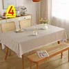 Nappe de Table Vintage en maille ajourée en dentelle blanche, couverture de pique-nique Rose de fond D492