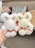 11cm/4.3" Real Genuine Rex Rabbit Fur Bunny Bag Charm KeyChain Bag Accessories Phone Purse Pendant