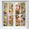 Window Stickers Thanksgiving Sticker Double-Sided Autumn Clings Decals för Fall Harvest Diy Festival Home Party Decoration