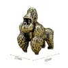 Dekorativa figurer mini gorilla skulptur hantverk bedårande heminredning mässing skrivbord schimpanser för hyllbord sovrum tehus