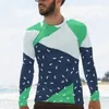 Women's Swimwear Rash Guards Surfing Sports Suit Men's Swimming Training Long Sleeve Top UV Protection Quick Drying Customizable