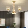 Lustres Lustre en cristal atmosphérique rétro en verre de style européen pour salon chambre modèle villa duplex suspension au sol