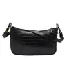 Shoulder Bags Fashion Crocodile Pattern Baguette PU Leather For Women Elegant Design Luxury Hand Bag Female Travel