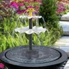 Trädgårdsdekorationer 2W 4W Solar Fountain Water Pump Panel Powered Pool Pond Sprinkler Sprayer Outdoor