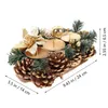 Candle Holders Pine Cone Holder Windows Stand Rural Festival Alloy Branch Candlestick Centerpiece