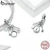 Pierres précieuses en vrac Bamoer 925 ciseaux en argent sterling peigne miroir outils de beauté ustensiles de cuisine ensemble fourchette pan pendentif à breloque pour bracelet