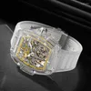 Zegarek Yashidun Mechanical Men's Mashing Transparent Shell Nightlight Waterproof Watch Watch Network Red Handel