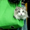 Transportadores para gatos, bolsa de lona para mascotas, impermeable, resistente al viento, transpirable, para llevar al hombro, llevar y sacar al perro para un paseo, suministros para mascotas