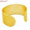 Armreifen Adixyn 24K Dubai Gold Farbarmarm für Frauen Mädchen Afrikanische Schmuck Indianer Hiphop Armband Hochzeitsgeschenke N02211