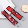 Sleutelhangers Lanyards Verschillende soorten cartoon Cool Key Tag Borduursleutelhangers voor motorfietsen Auto Tas Rugzak Sleutelhanger Mode Ring Gi Otdru