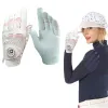 Gloves 6 Pcs Rain Grip All Weather Womens Golf Gloves Ladies Left Hand Right Soft Cabretta Leather Glove with Ball Marker for Women
