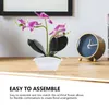 Decoratieve bloemen 2 stuks simulatie Phalaenopsis kunstmatige nepbonsai faux plant in pot plastic geëmuleerd ingemaakte