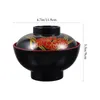 Bowls Miso Bowl Small Soup Lid Plastic Container Lidded Salad Containers Service Traditional Japanese Kitchen Restaurant