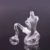 1pcs nouveau design beauté forme verre brûleur à mazout Bong 14mm femelle barboteur fumer tuyau d'eau portable Dab Rig Bong avec tuyau de brûleur à mazout en verre mâle et bol à tabac