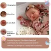 19 pouces Reborn Rosalie avec des cheveux bruns enracinés à la main née dormir bébé poupée fille déjà peint veines Bebe 240325