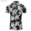 Chemises décontractées pour hommes Summer Shirts Arrivée Men Nouvel imprimé de mode Short Shirts Hawaiian Fleur décontractée Slim Fit Shirts plus 7xl 240402