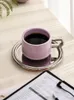 Muggar Nordic Party Non-Disposable Table Seary Tea Cup Set Ceramic Coffee With Saucer Blandade färger eftermiddag för par