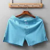 Shorts maschile pantaloncini da uomo Summer Home Pantaloni arro cotone short sportivi comodi trasparenti Solidi verticali solidi maschile bianche