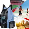 Utomhusväskor Mesh DrawString ryggsäck Swim Bag Lätt simning Sportvattentät justerbar rem för skolstrandsemester