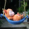 Party Decoration Swing Garden Statues Hammock Fairy Animal Ornaments Universal Cute Hang On Tree Branch For Backyard Accessories